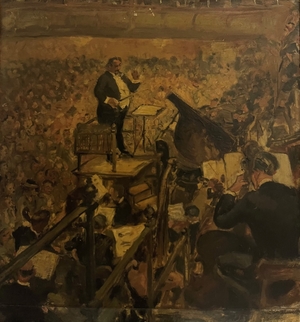 Sir Henry Wood Conducting at the Queen's Hall, London