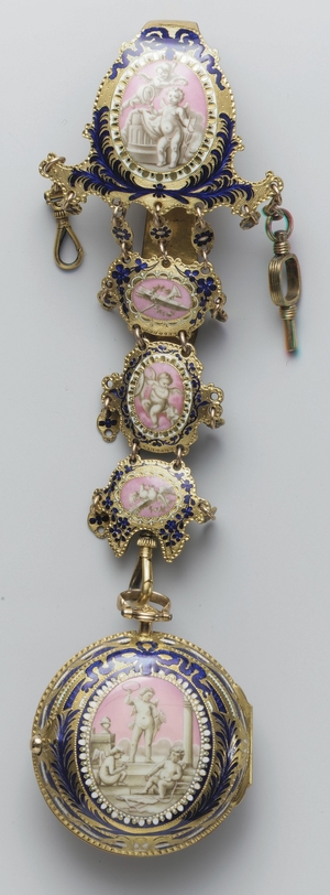 Pair-Cased Watch and Associated Chatelaine