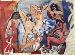 Pastiche: Picasso's 'Les demoiselles d'Avignon'