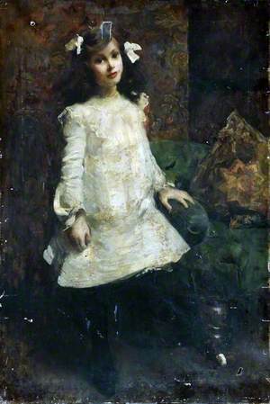 Young Girl in a Cream Dress