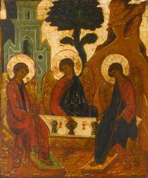 Icon with the Old Testament Trinity