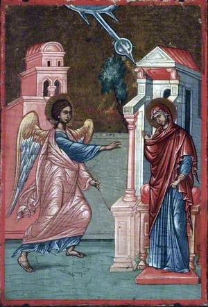 Icon with the Annunciation