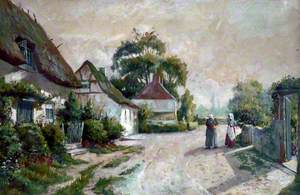 Village Street with a Cottage