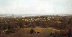 A View of Birkenhead from Claughton Manor, Wirral