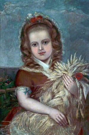 A Girl Making a Corn Dolly (Catherine, the Artist's Daughter)