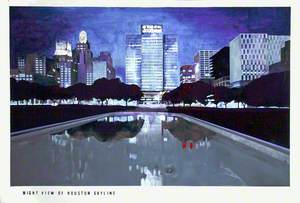 Night View of Houston Skyline
