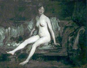 Nude Seated on a Sofa