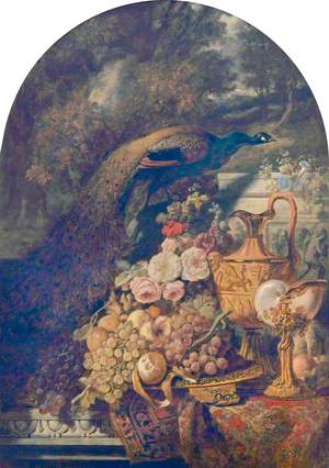 Still Life with a Golden Peacock