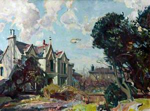 Caroline Place with Barrage Balloons