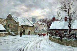 Wallasey Village in Snow, Wirral