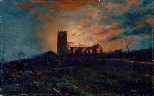 Burning of Wallasey Church, Wirral, 1 February 1857