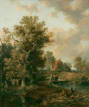 Landscape with Farm Buildings