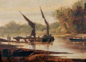 Barges on the Thames