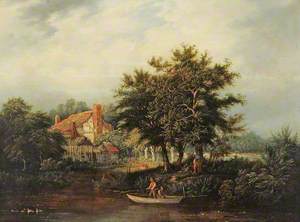 River Bank with Cottage