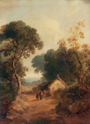 Landscape with Figures and a Cottage