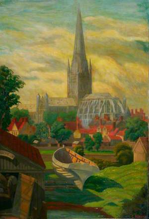 Norwich Cathedral from Pull's Ferry, Norfolk