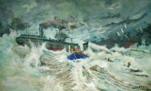 RNLB 'Henry Blogg' Attending a Steamer in Distress