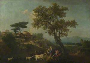Landscape with Cattle and Figures