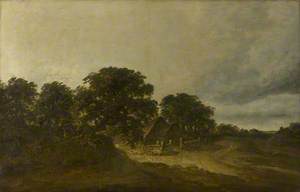 Landscape with Trees, Buildings and a Road