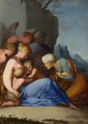 Holy Family with the Infant Saint John the Baptist, Saint Elizabeth and Three Figures