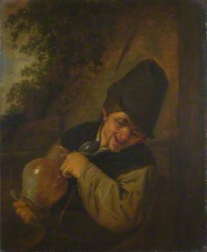 A Peasant holding a Jug and a Pipe