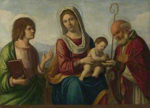 The Virgin and Child with Saint John the Evangelist(?) and Saint Nicholas