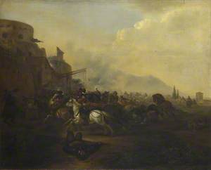 Cavalry attacking a Fortified Place