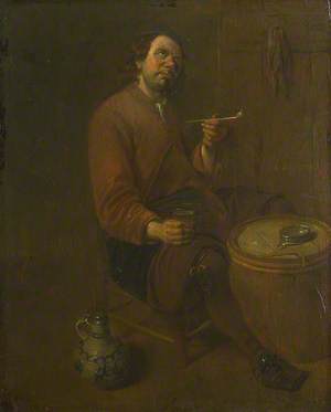 A Peasant seated smoking