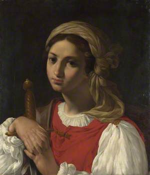 A Female Figure resting on a Sword (Saint Catherine of Alexandria?)