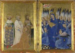Richard II presented to the Virgin and Child by his Patron Saint John the Baptist and Saints Edward and Edmund ('The Wilton Diptych')