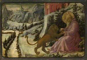 Saint Jerome and the Lion: Predella Panel