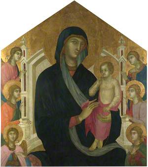 The Virgin and Child with Six Angels