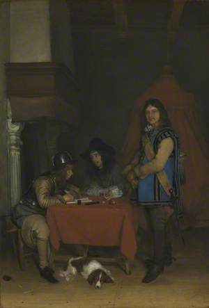 An Officer dictating a Letter