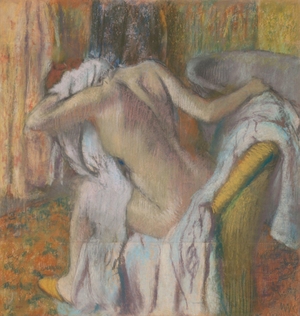 After the Bath, Woman drying herself