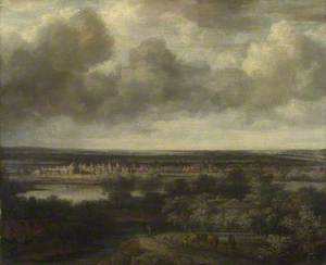 An Extensive Landscape with a Town in the Middle Distance