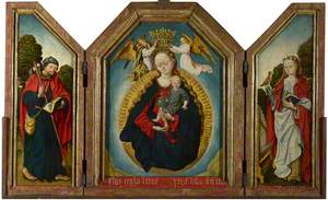 The Virgin and Child in Glory with Saint James the Great and Saint Cecilia