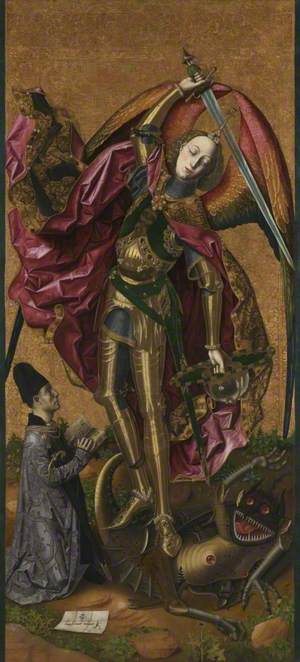 Saint Michael triumphant over the Devil with the Donor Antonio Juan