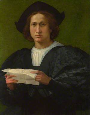 Portrait of a Young Man holding a Letter