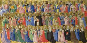 The Forerunners of Christ with Saints and Martyrs: Inner Right Predella Panel