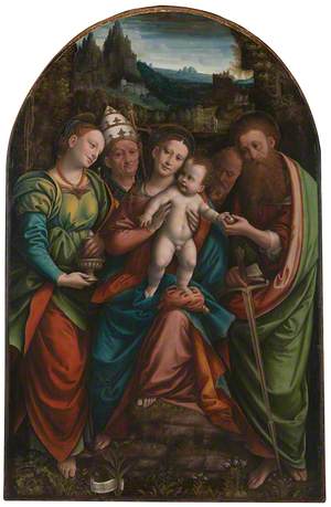 The Madonna and Child with Saint Mary Magdalene, Saint Gregory, Saint Joseph (?) and Saint Paul
