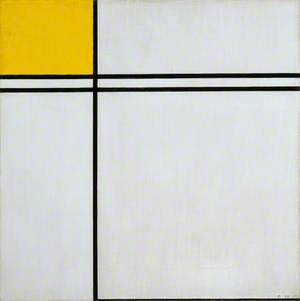 Composition with Double Line and Yellow