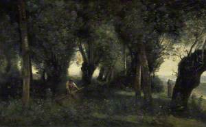 A Man Scything by a Willow Grove, Artois