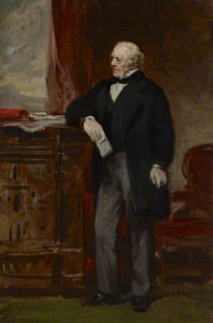 Portrait Study of a Gentleman Standing in an Interior