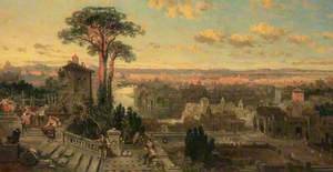 Study for 'Rome: Sunset from the Convent of Sant' Onofrio on the Janiculum'