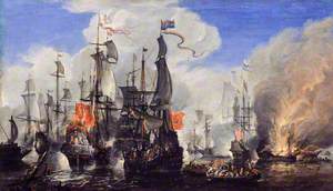 An Engagement Between the English and the Dutch Fleets