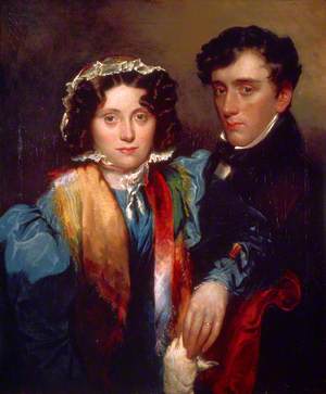 John Gibson Lockhart (1794–1854), Son in Law and Biographer of Scott, and Charlotte Sophia Scott (1799–1837), Mrs Lockhart