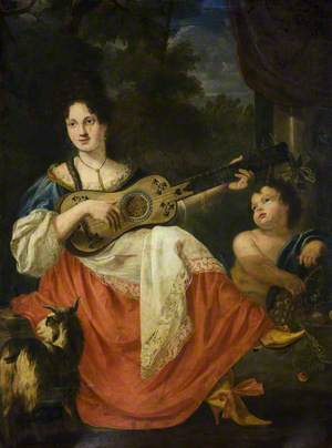 Portrait of a Lady with a Guitar