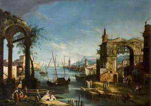 Classical Ruins and a Harbour