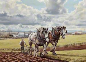 Ploughing with Two Horses