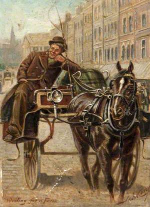 Waiting for a Fare (Jaunting Car Driver)